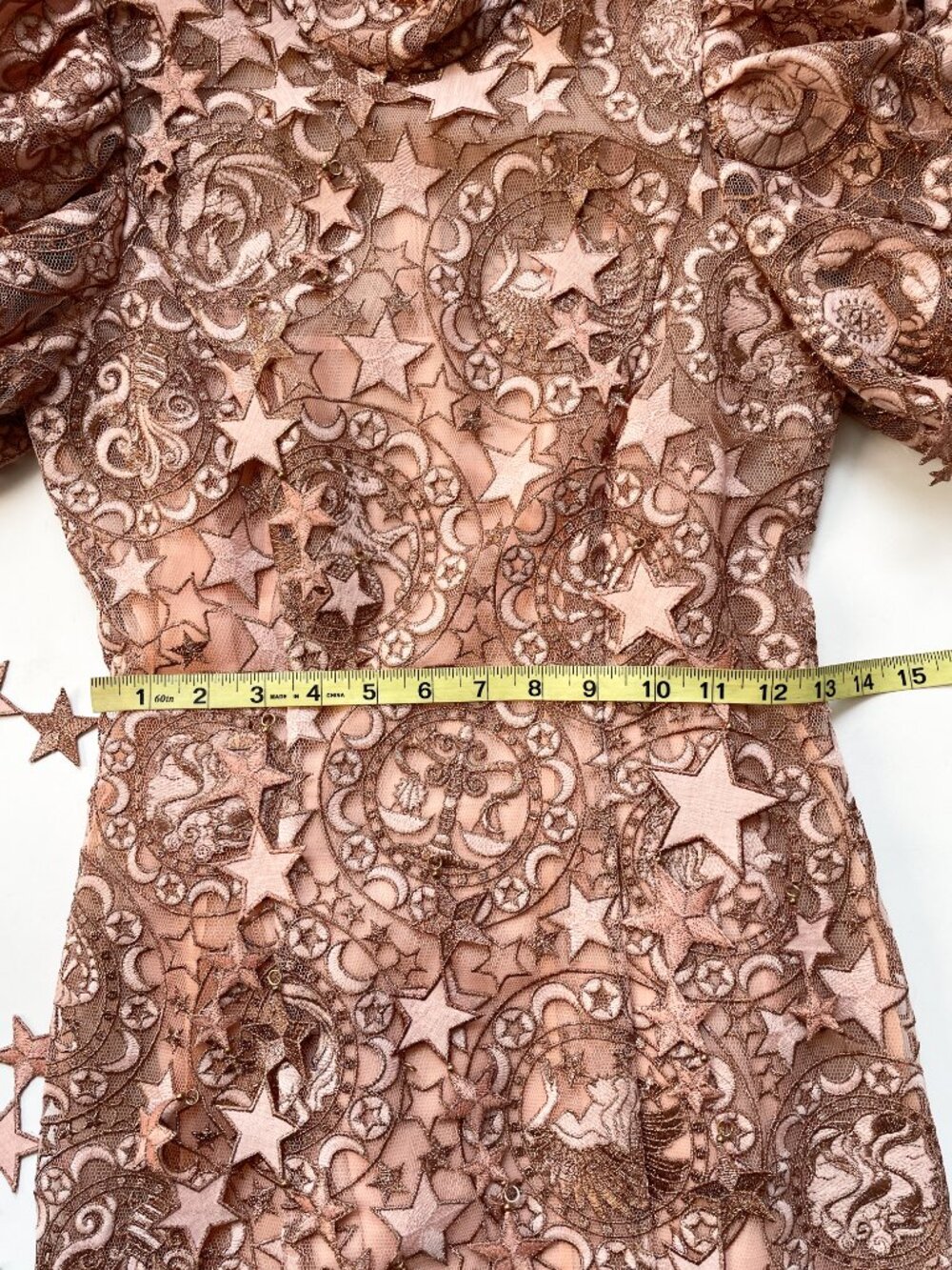 Zimmermann Celestial Zodiac Lace Mini Dress Lipstick Pink Size 0 US 4 - Picture 12 of 16